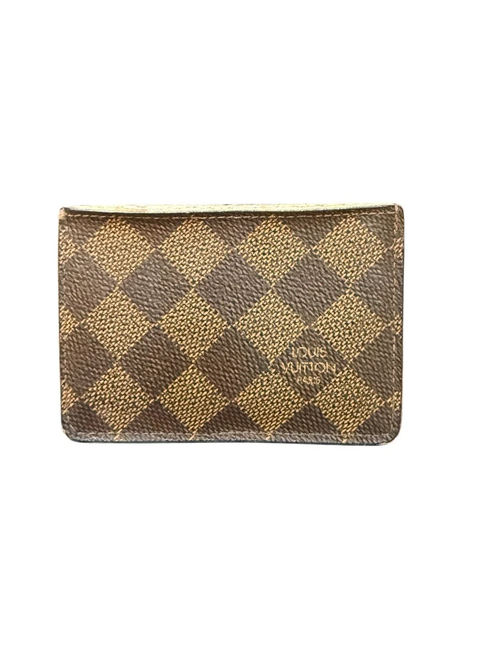Louis Vuitton Damier Ebene Porte Cartes Double Card Holder Rose Ballerine